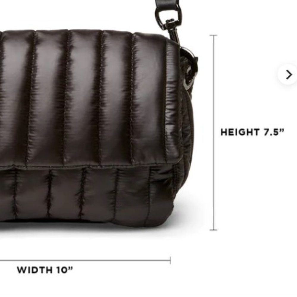 THINK ROYLN Quilted Puffer Crossbody Bag in Black - Picture 3 of 11